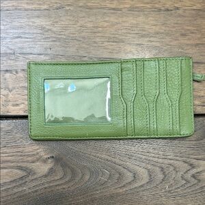 Green Leather Card Holder